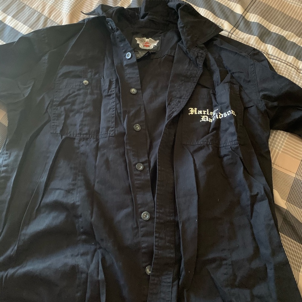COPY - Black Harley button up